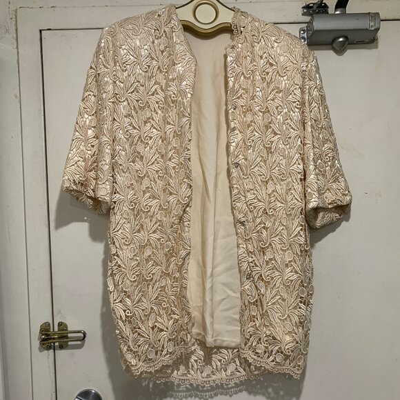 VINTAGE LINED LACE JACKET SIZE S - Picture 5 of 7